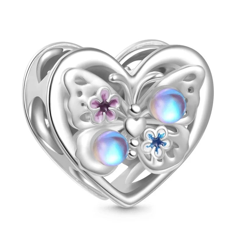 2026 925 Silver Flower, Butterfly, Highland Cow, Motorcycle Pendant Fit European Original Bracelet DIY Jewelry Exquisite Jewelry