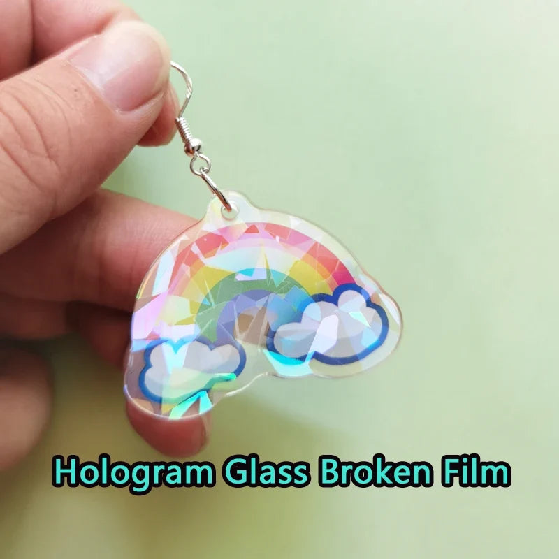 1Pair Custom Earrings Clear Acrylic Accessorie Cartoon Design Customized Anime Charms Personalized Pendientes Earrings For Women