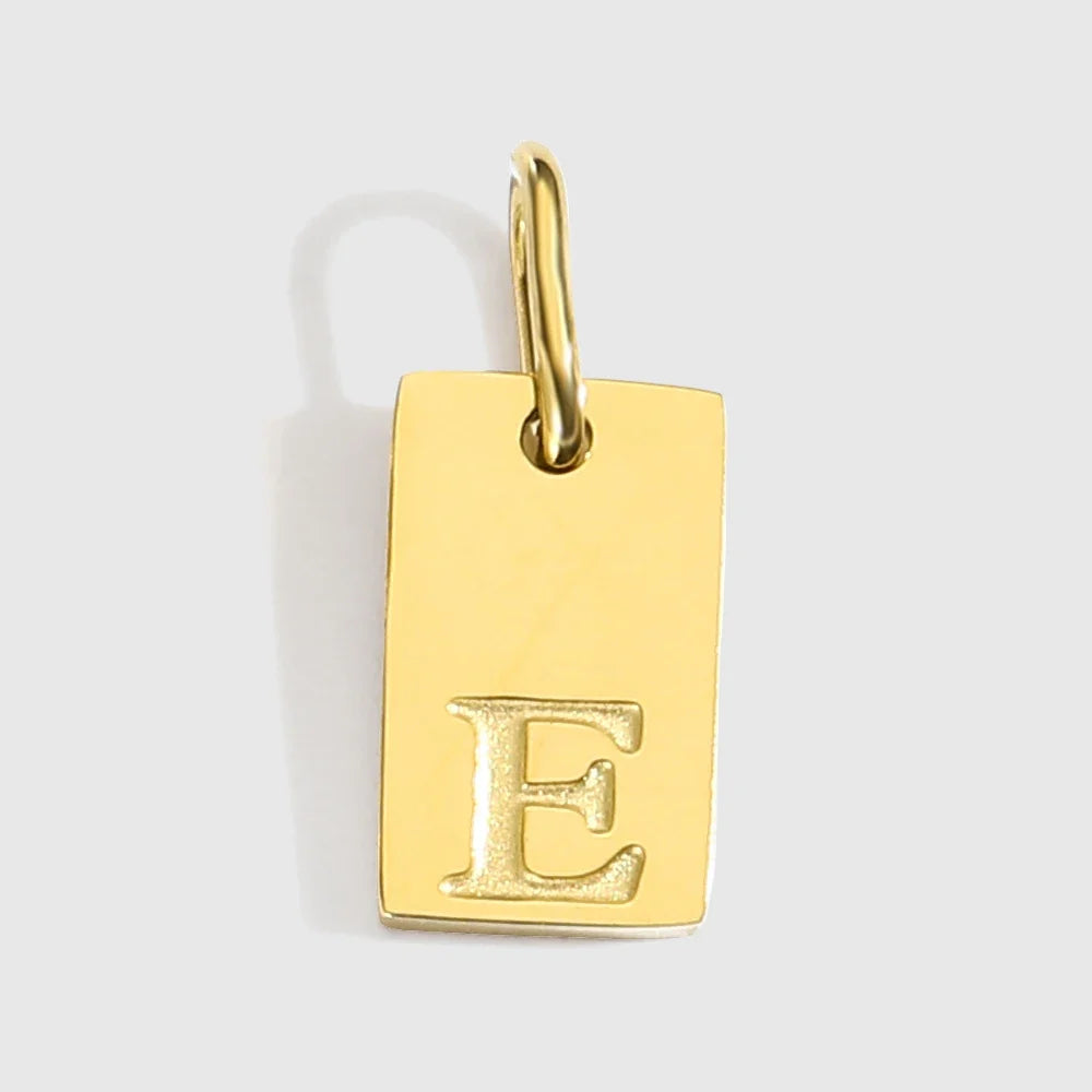Alphabet Charm Pendant for Necklaces Stainless Steel Jewelry DIY Engraved Lettering Accessories Women's Fashion Jewelry