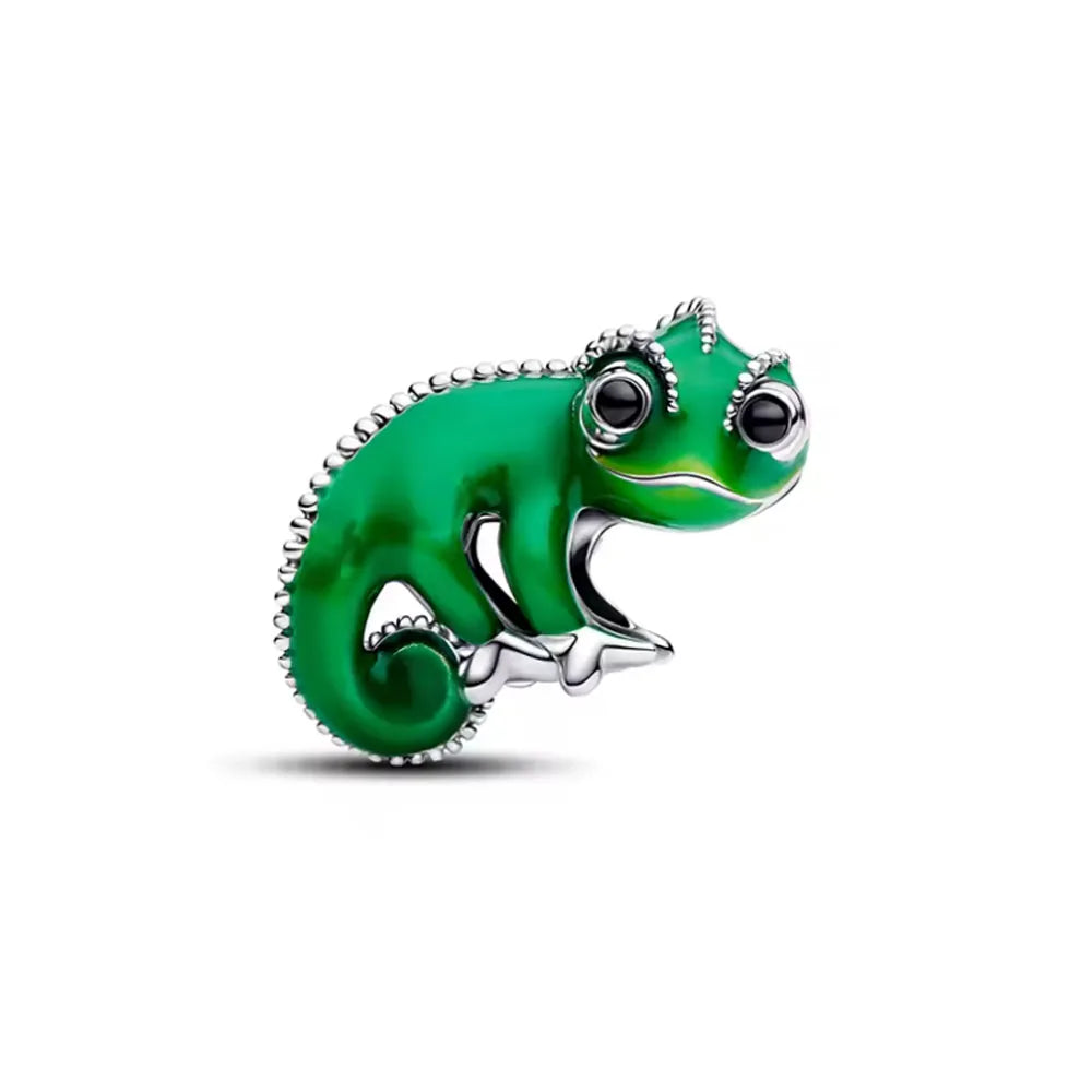 2026 New S925 Silver Hollow Elephant Monkey Car Pendant Fit Original Bracelet DIY Accessories Women's Charm Jewelry Gifts