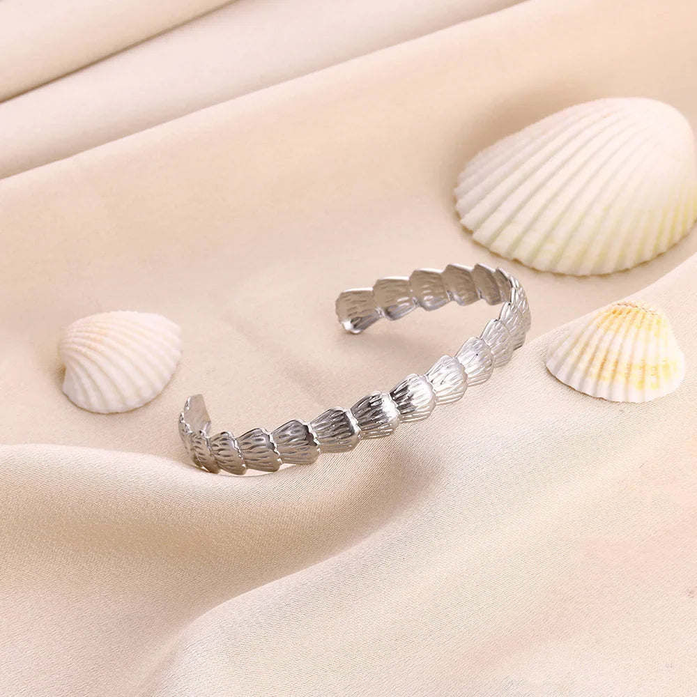 Freshwater Pearl Jewelry Set Shell Starfish Star Necklace Anklet Sets For Women Fashion Stainless Steel Chain Party Daily Gifts