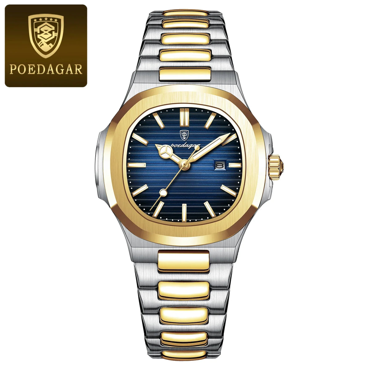 POEDAGAR Luxury Woman’s Quartz Watch Date Waterproof Luminous Ladies Wristwatch Stainless Steel Fashion Watches For Women Reloj