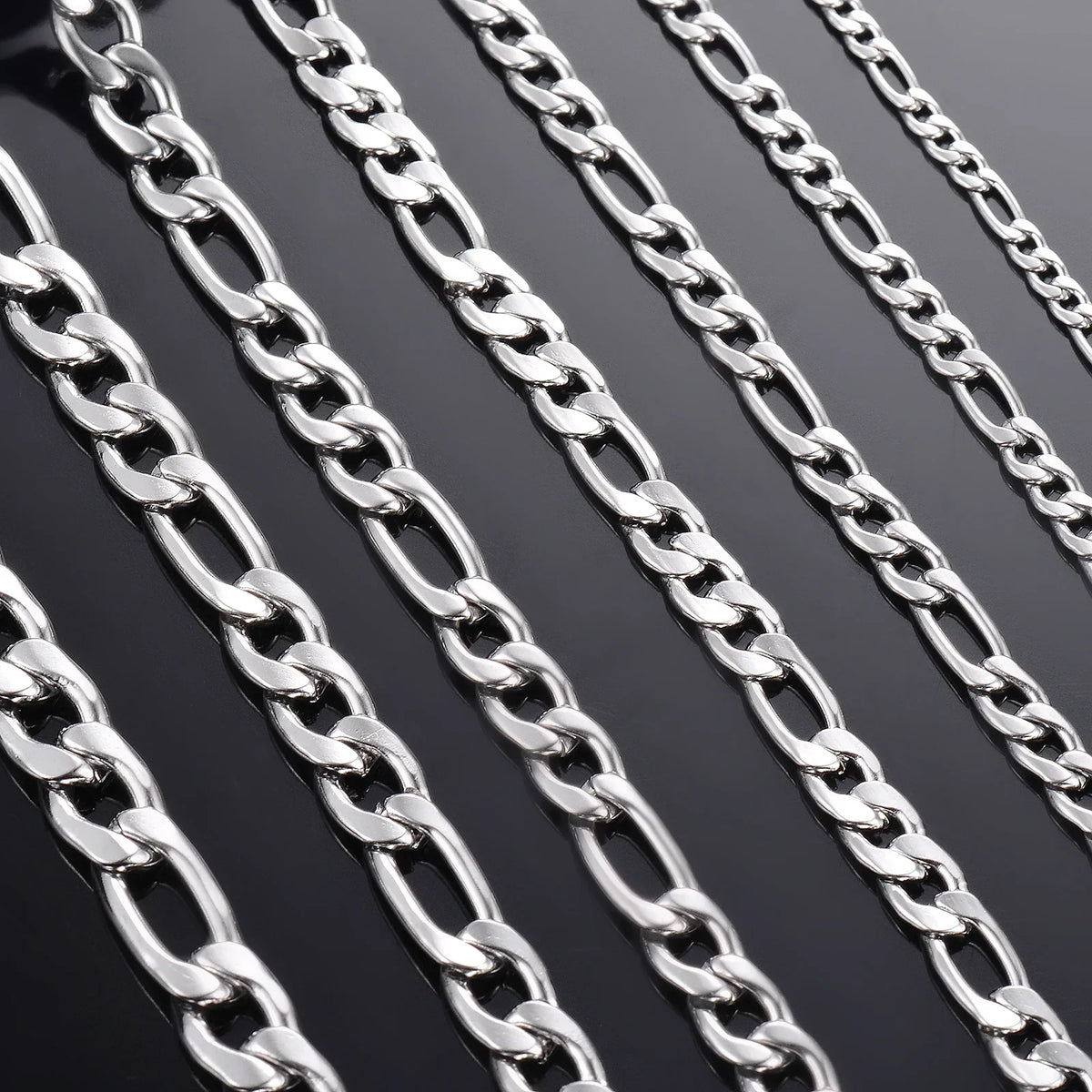 Wholesale 40-75cm 925 Sterling Silver Necklace 2/4/6/8/10/12mm Figaro Chain Lobster Buckle Necklaces Men Woman Fashion Jewelry