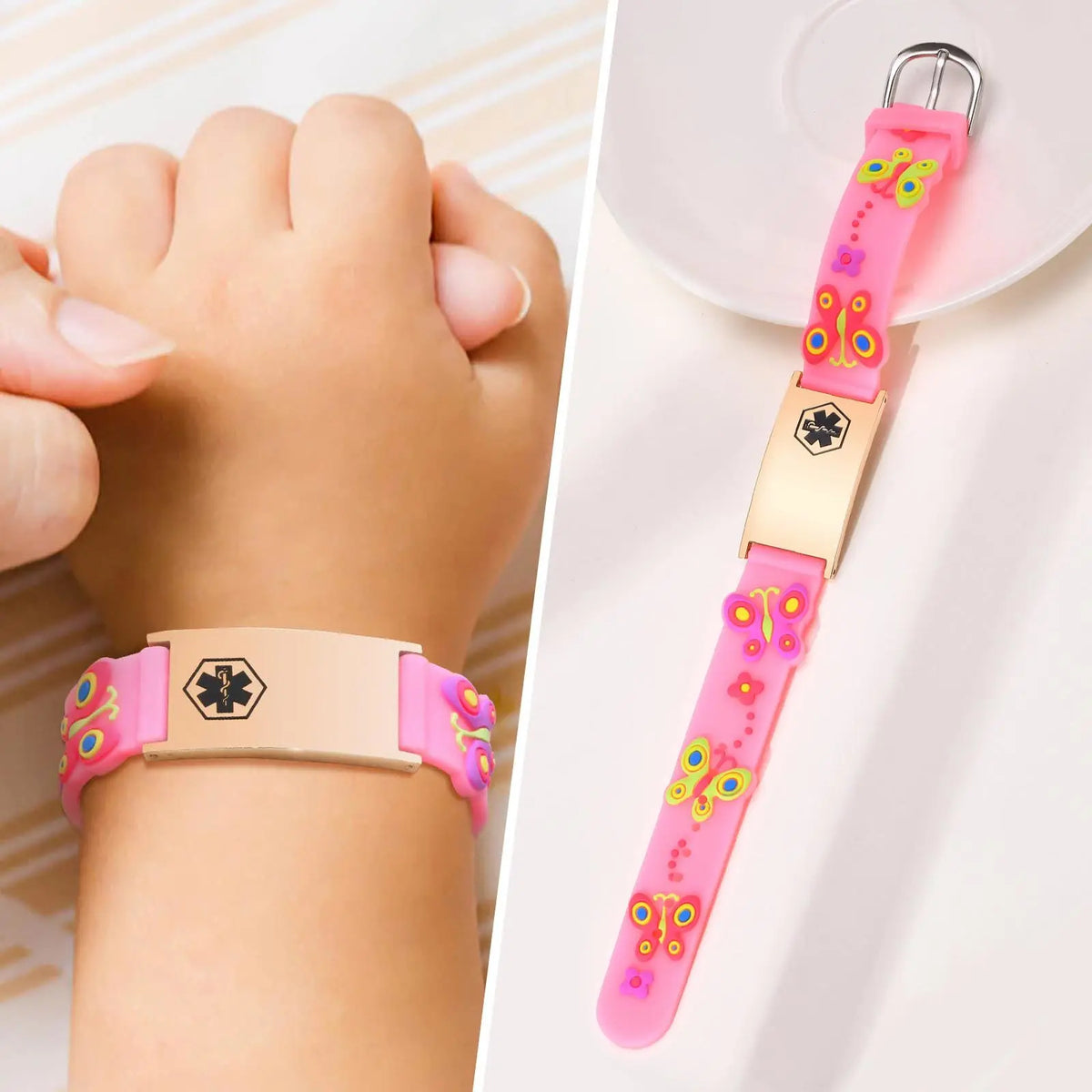 Customzied Personalized ID Bracelet for Little Girls Boys, Silicone Bracelet Adjustable, Engrave Quotes Inspirational Gift