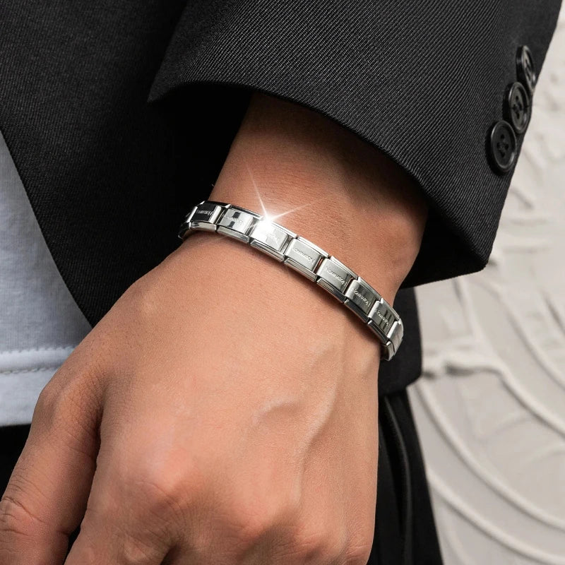 New Trend Stainless Steel Bracelet European And American Elastic Titanium Steel Bracelet Fashion Simple Design