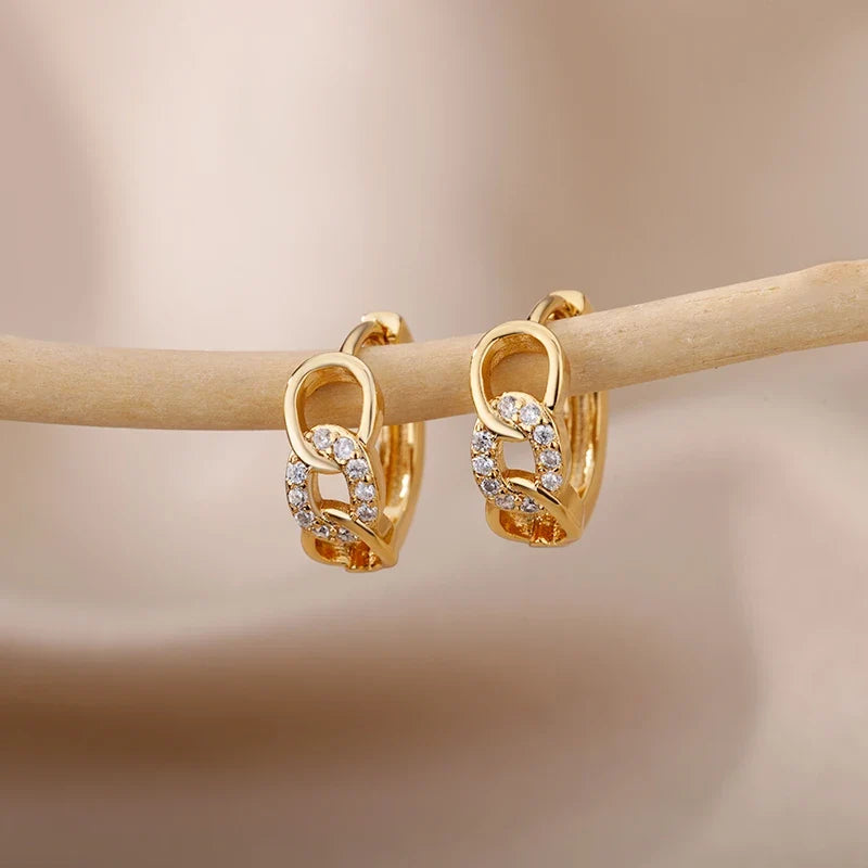 Zircon Evil Eye Earrings For Women Stainless Steel Gold Color Pendientes Piercing Earring Goth 2024 New In Jewelry aretes mujer