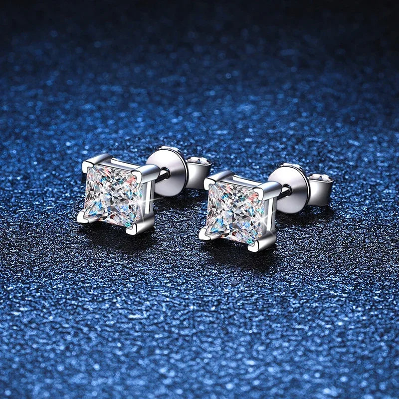 NeeTim 1ct D Color Moissanite Stud Earrings For Women Luxury Jewelry Original 925 Sterling Diamond Wedding Party Earring Gift