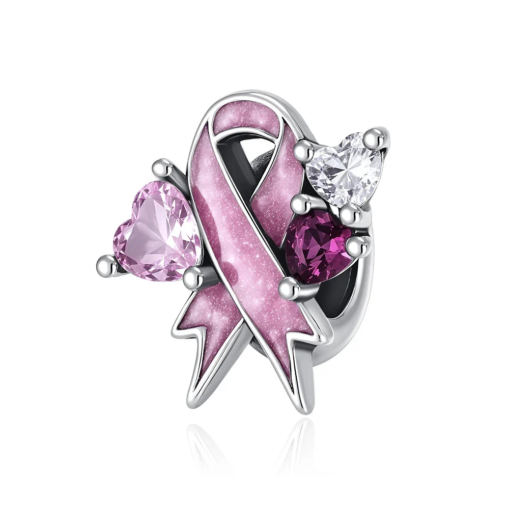 2026 Spring Pink Series Ballon Butterfly Flower Pendant Fit S925 European 925 Sterling Silver Bracelet Bangles Necklace