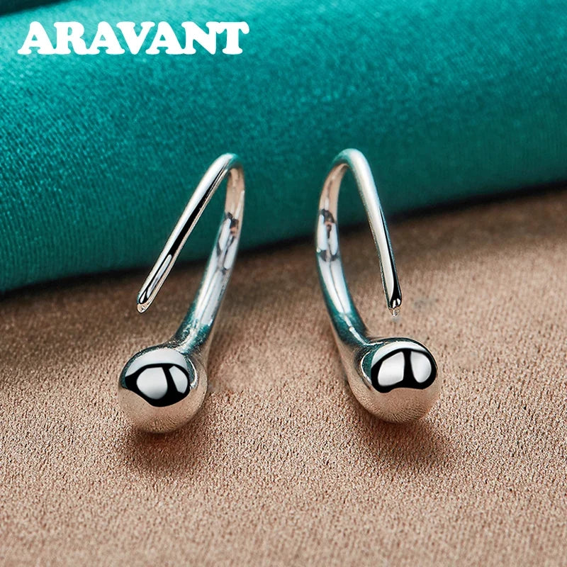 Aravant 925 Sterling Silver Water Drop Shaped Earring For Women Fashion Wedding Jewelry Gifts