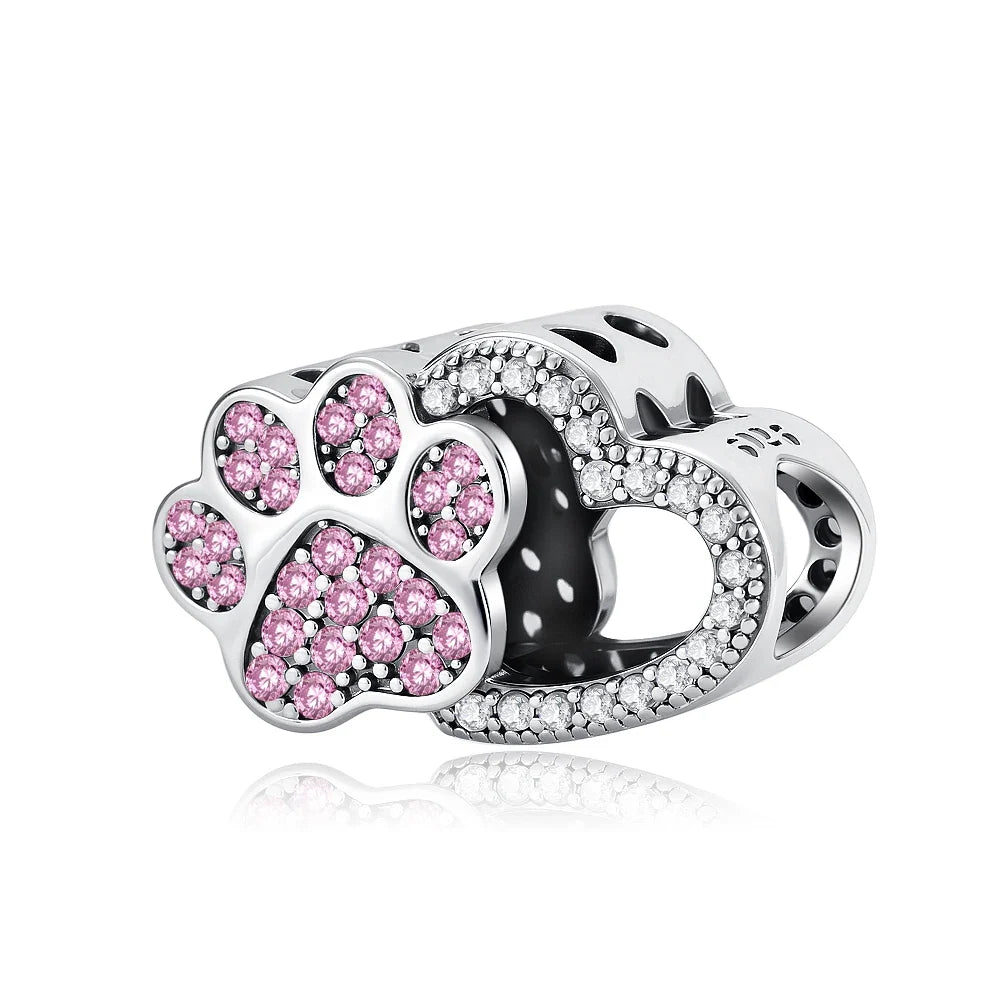 2026 Spring Pink Series Ballon Butterfly Flower Pendant Fit S925 European 925 Sterling Silver Bracelet Bangles Necklace