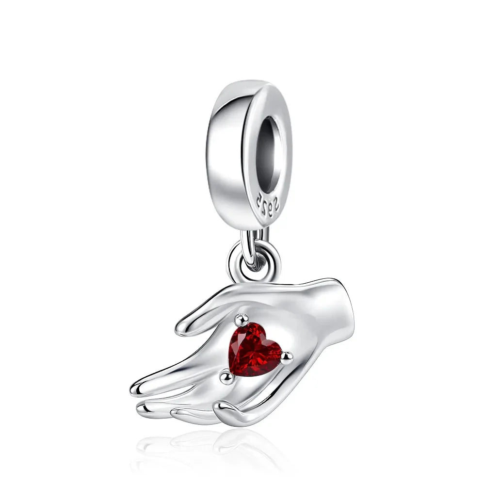 2026 925 Silver Flower, Butterfly, Highland Cow, Motorcycle Pendant Fit European Original Bracelet DIY Jewelry Exquisite Jewelry