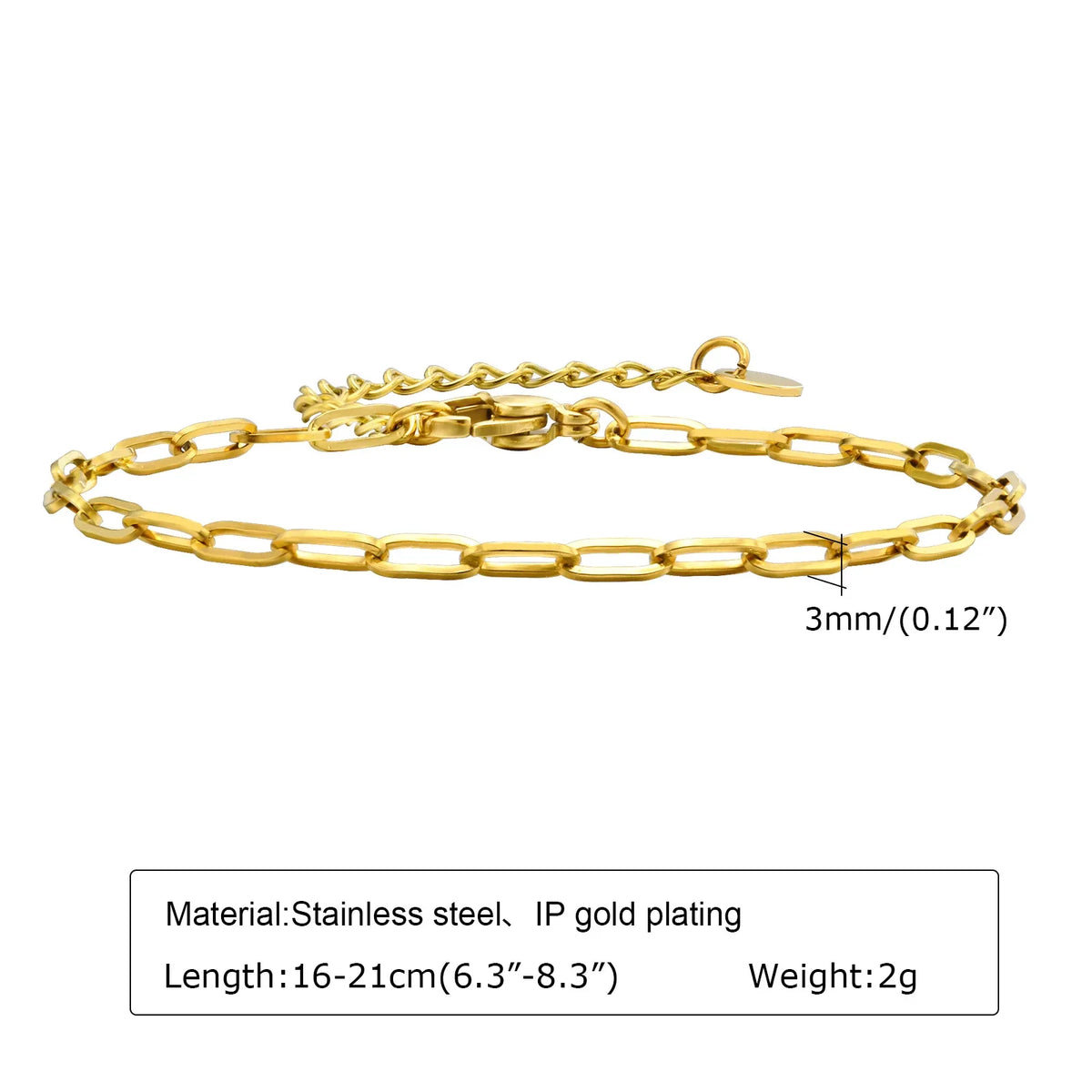 Non Tarnish Stainless Steel Bracelet Gold Plated Stackable for Women, Thin Herringbone Chain Bracelet Waterproof Jewelry Gift