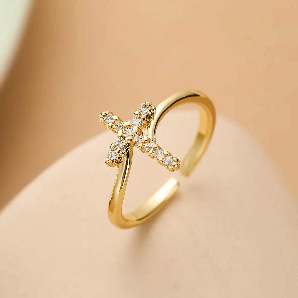 NEWBUY 2026 New Fashion Clear Shiny CZ Zircon Cross Evil Eye Rings For Women Girl Finger Accessories Party Jewelry Gift