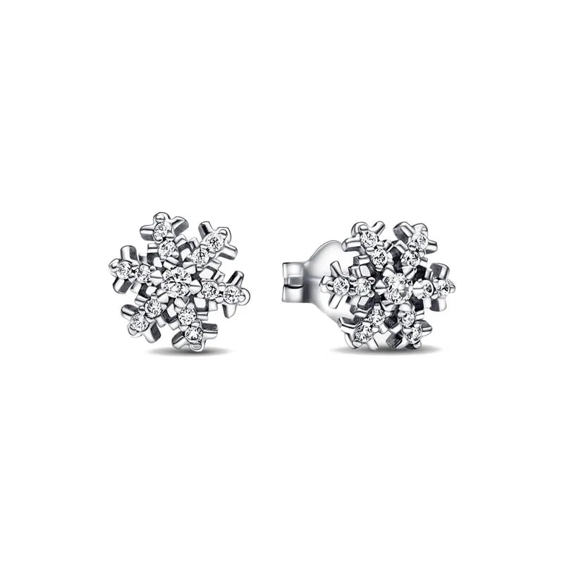 European New 925 Silver Butterfly Flower Stud Earrings, Fit Women's Festival Exquisite Charm Jewelry Gifts