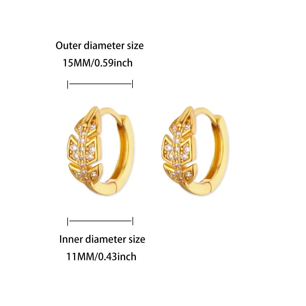 Luxury Zircon Hoop Earrings for Women Gold Color Stainless Steel Butterfly Heart Snake Earring Fashion Party Wedding Jewelry Gif