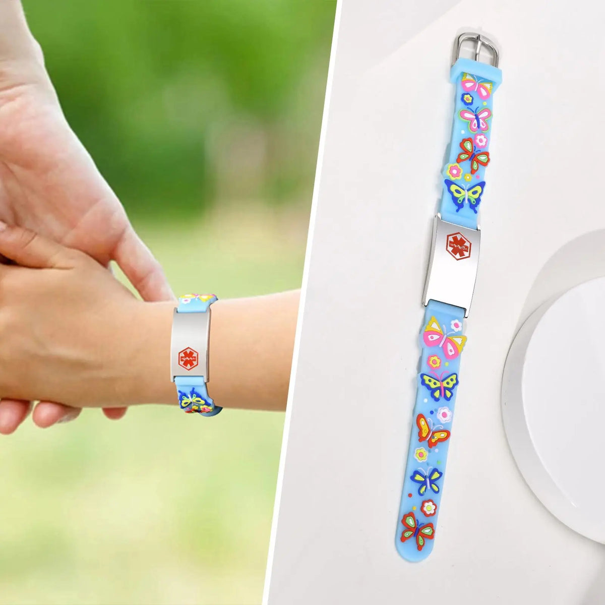 Customzied Personalized ID Bracelet for Little Girls Boys, Silicone Bracelet Adjustable, Engrave Quotes Inspirational Gift
