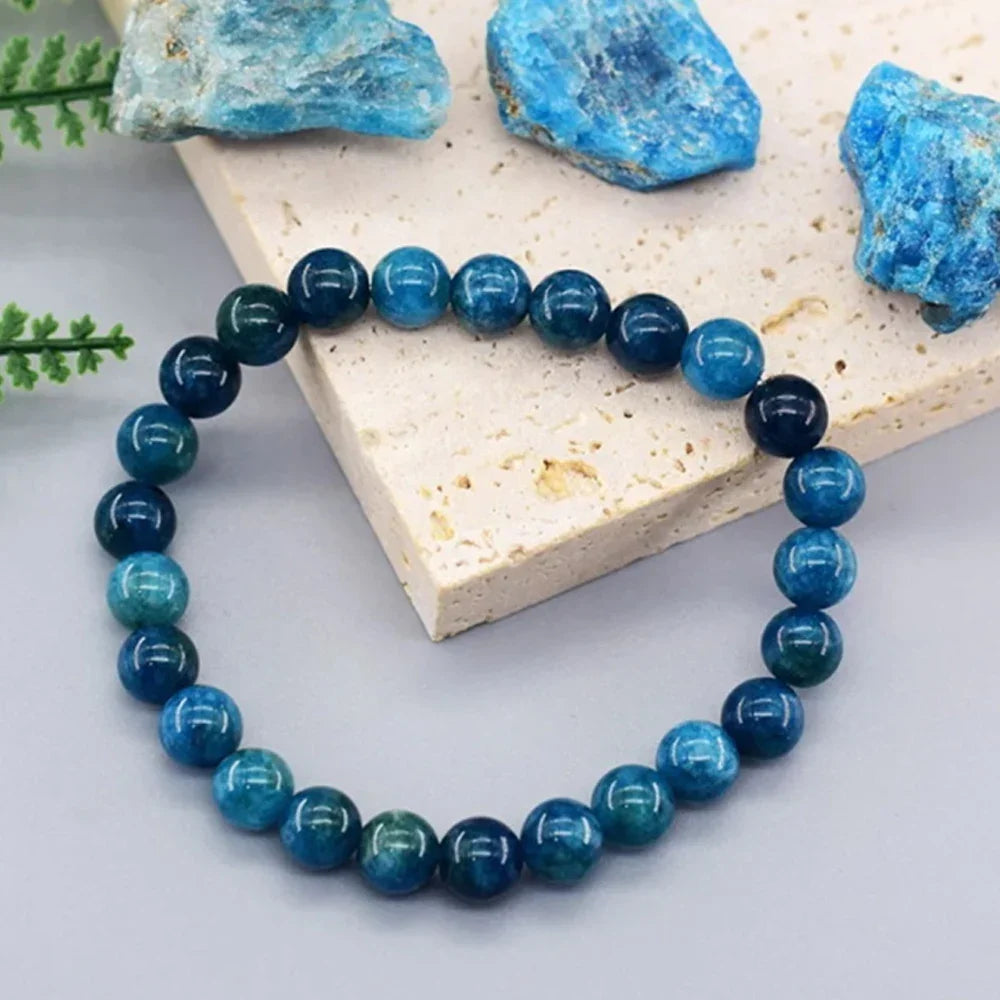 1pcs Apatite Style Bracelet Blue Tone Men And Women Bracelet Creative Trend Minimalist Style Bracelet Daily Accessories