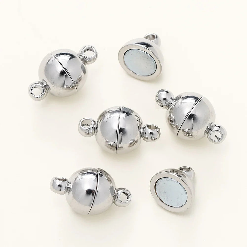 4/6pcs/pack 8*14MM 14K/18K Gold Plated Brass Magnetic Bracelet Clasp Beads for Handmade DIY Jewelry Making Accessories