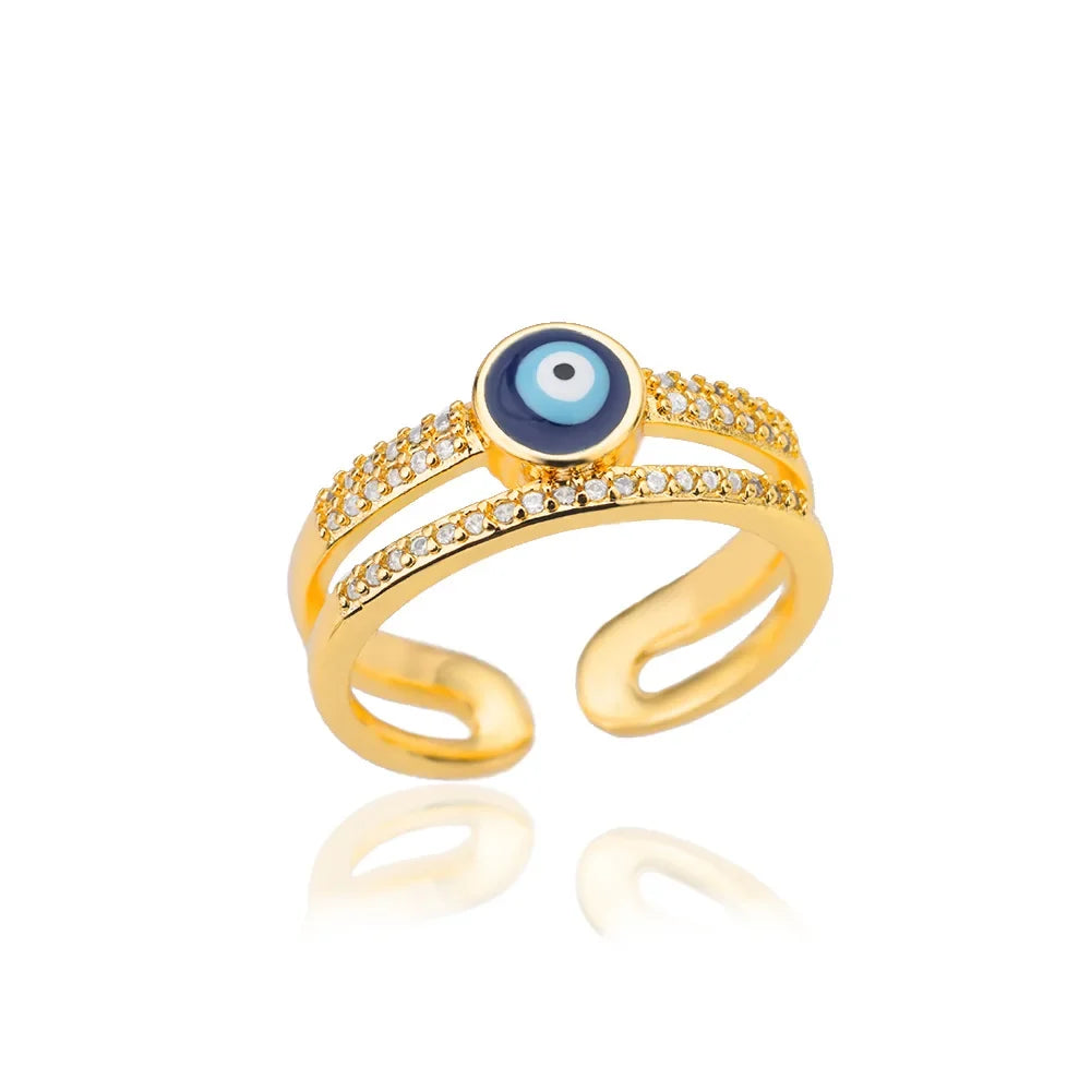 Evil Eye Rings For Women Stainless Steel Turkish Eye Ring Wedding Gothic Aesthetic Jewelry Sets anillos bague bijoux