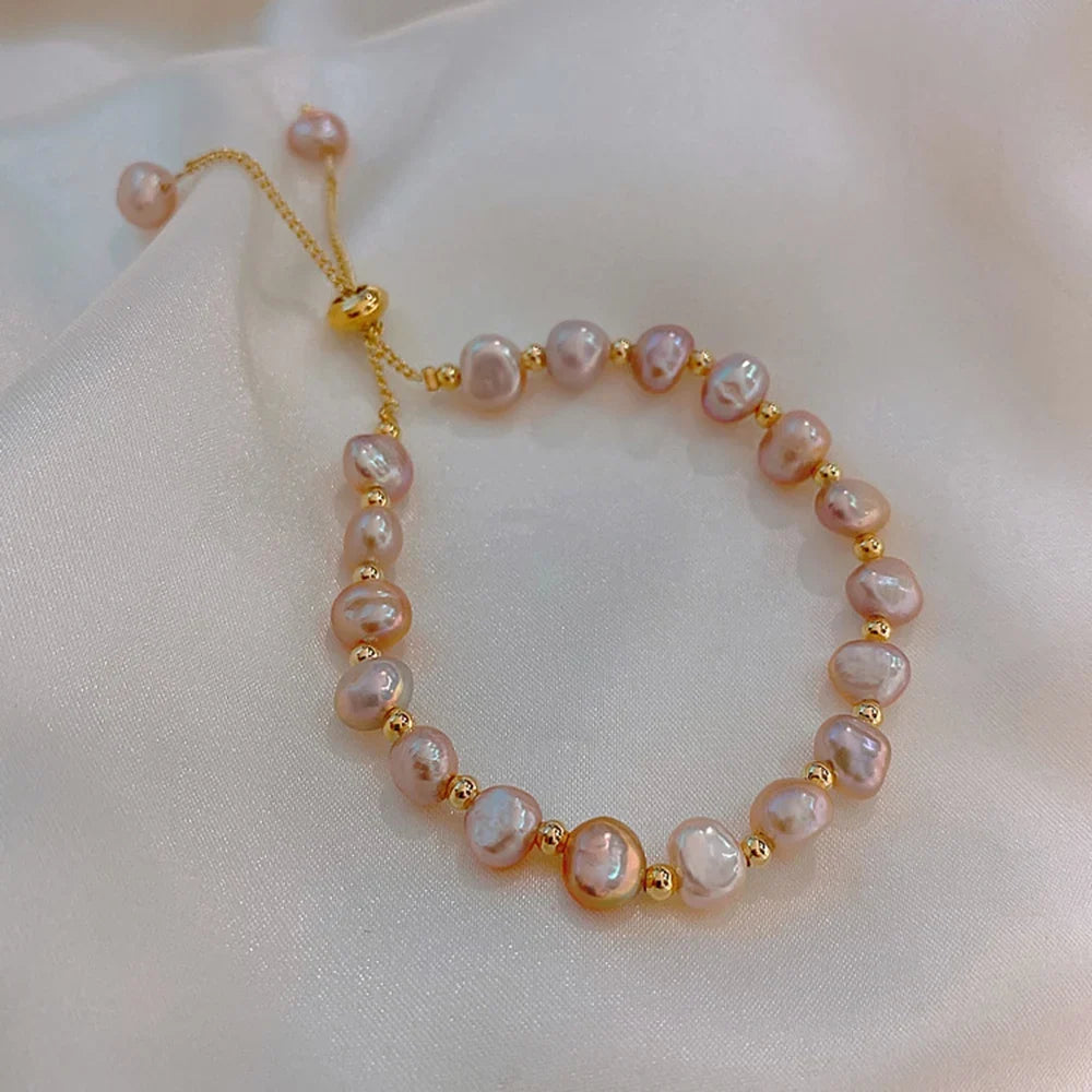 Elegant Pearl Bracelet Baroque Simulated Pearl Women Bracelet Bangles Ladies Fashion Charm Jewelry For Birthday Party Gifts