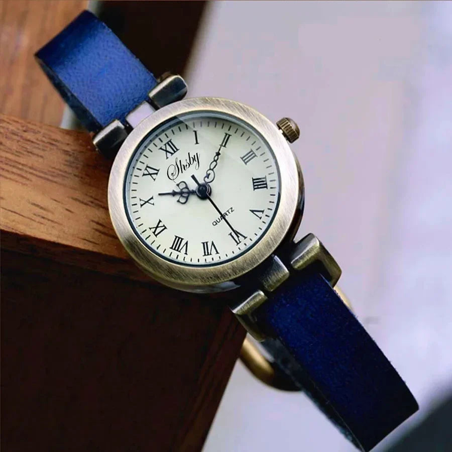 Shsby New Fashion Hot-Selling Female Antique bronze leather watch ROMA Vintage Watch Women Dress Watches