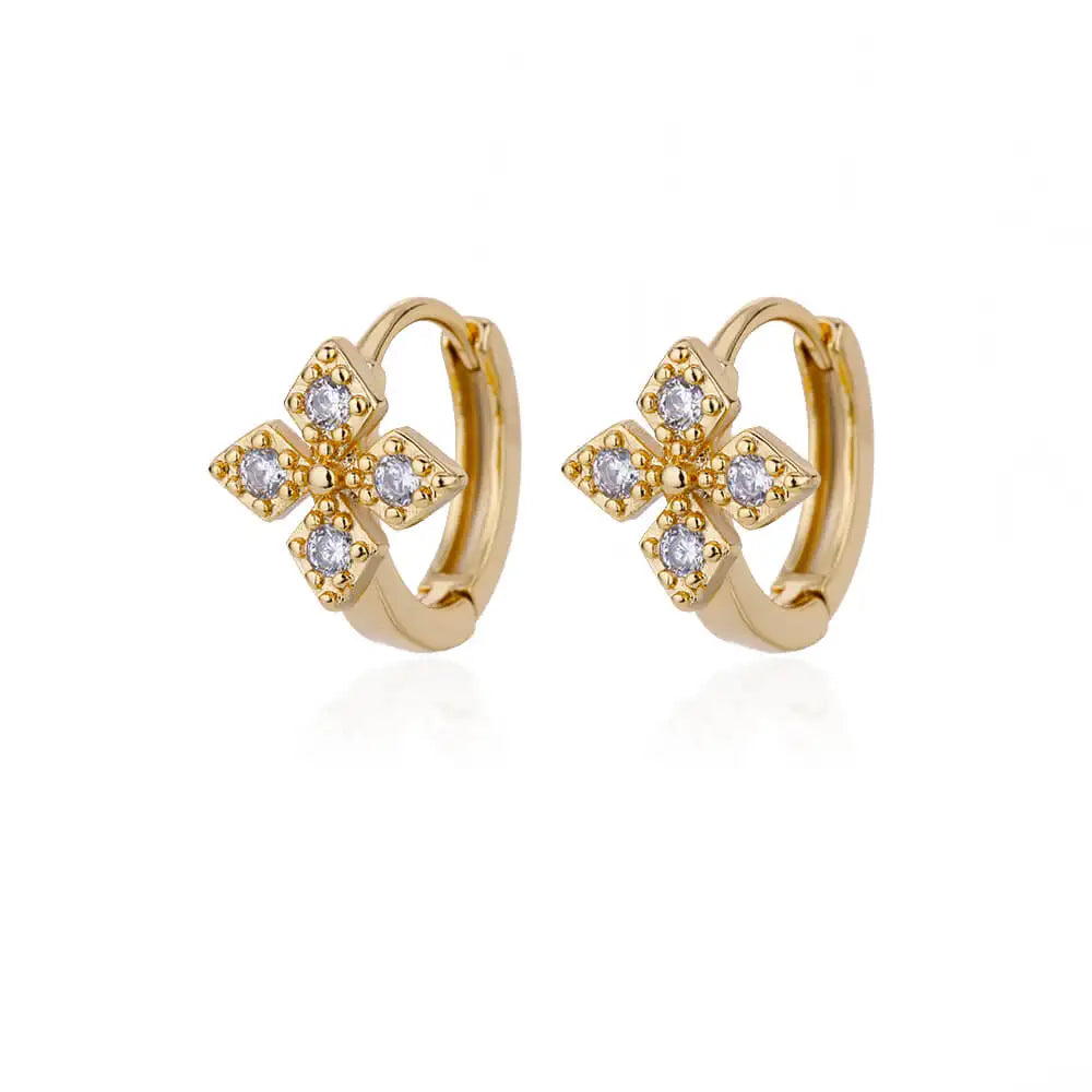Zircon Star Pendientes Earrings for Women Girl Stainless Steel Gold Color Earring Y2k Wedding Aesthetic Jewelry aretes mujer