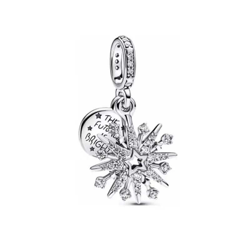 2026 New S925 Silver Hollow Elephant Monkey Car Pendant Fit Original Bracelet DIY Accessories Women's Charm Jewelry Gifts