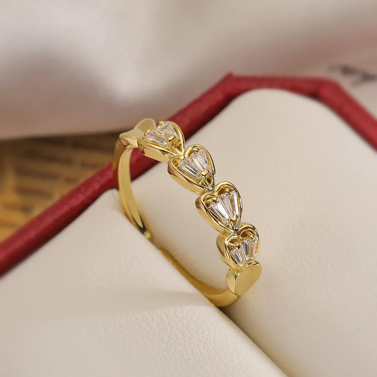 NEWBUY Fashion Gold Color Copper Wedding Jewelry Luxury AAA CZ Zircon Lock & Key Charm Finger Ring Adjustable For Women Girl