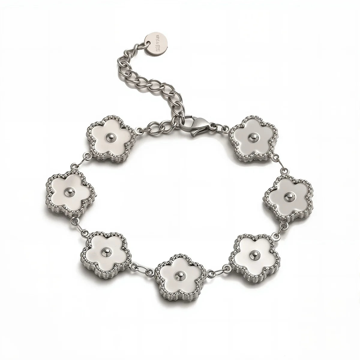 NEWBUY Wholesale Non-Fading Gold Color 316L Stainless Steel Heart Charm Bracelet For Women Casual Daily Jewelry