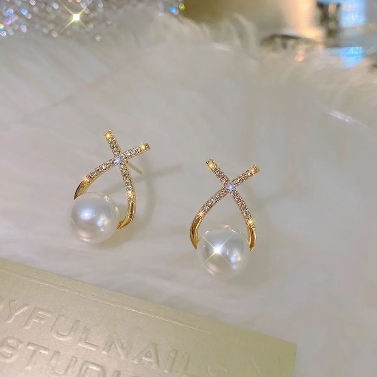 Korean Heart Drop Earrings For Women Girl Romantic Valentine's Day Gift Fashion Jewelry Trend Hanging Pearl Cute Bowknot Earring