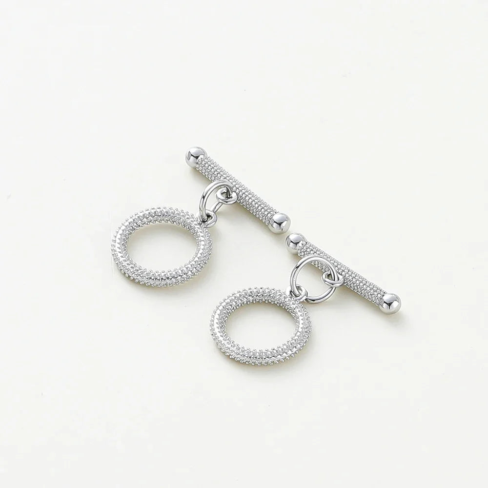 4 Sets 14K/18K Gold Color Plated Brass O Toggle Clasps Connector for DIY Bracelet Necklace Jewelry Making Findings Accessories