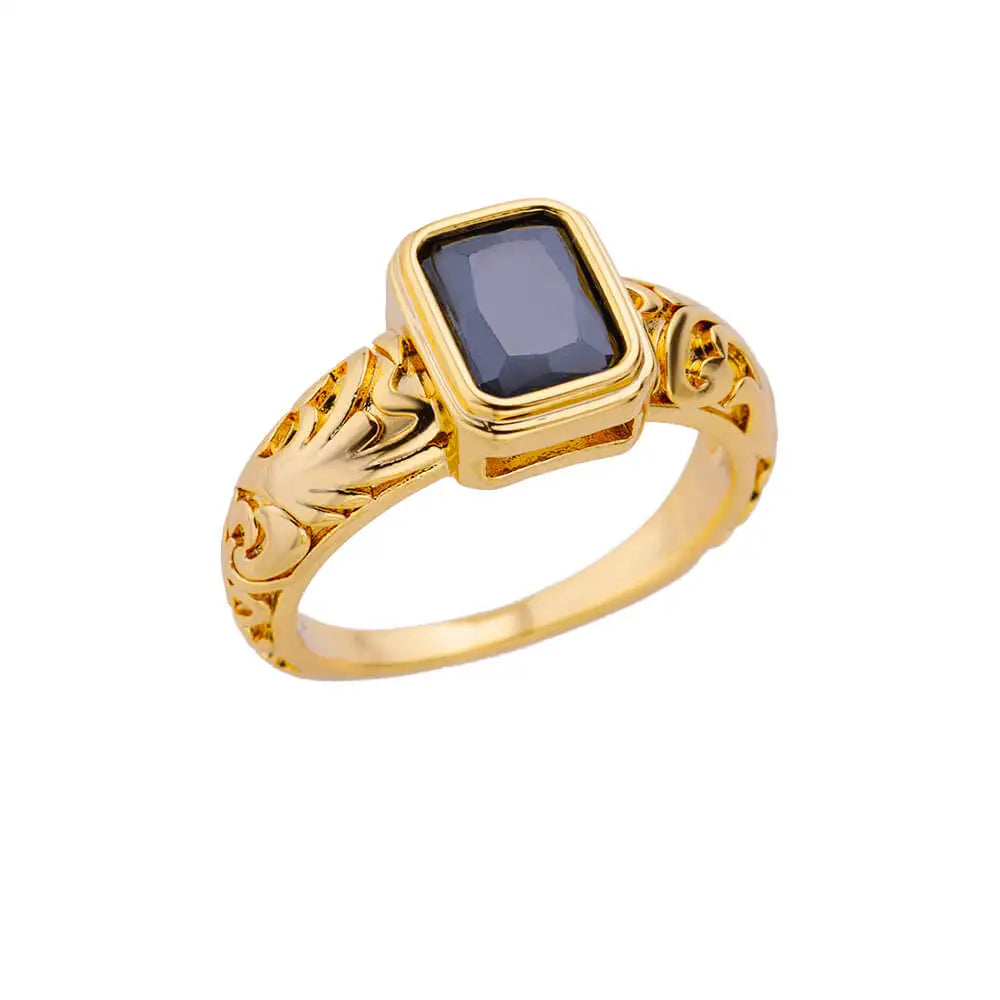 Luxury Zircon Heart Rings For Women Gold Color Open Stainless Steel Crystal Geometry Finger Ring Jewelry Wedding Gift anillos