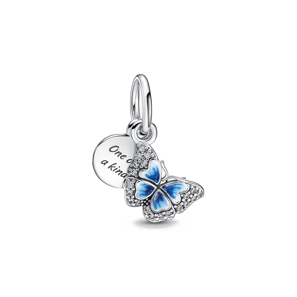 European New 925 Sterling Silver Spring New Pink Flower Ballon Cat Diy Beads Charm Fit European S925 Bracelet Bangles