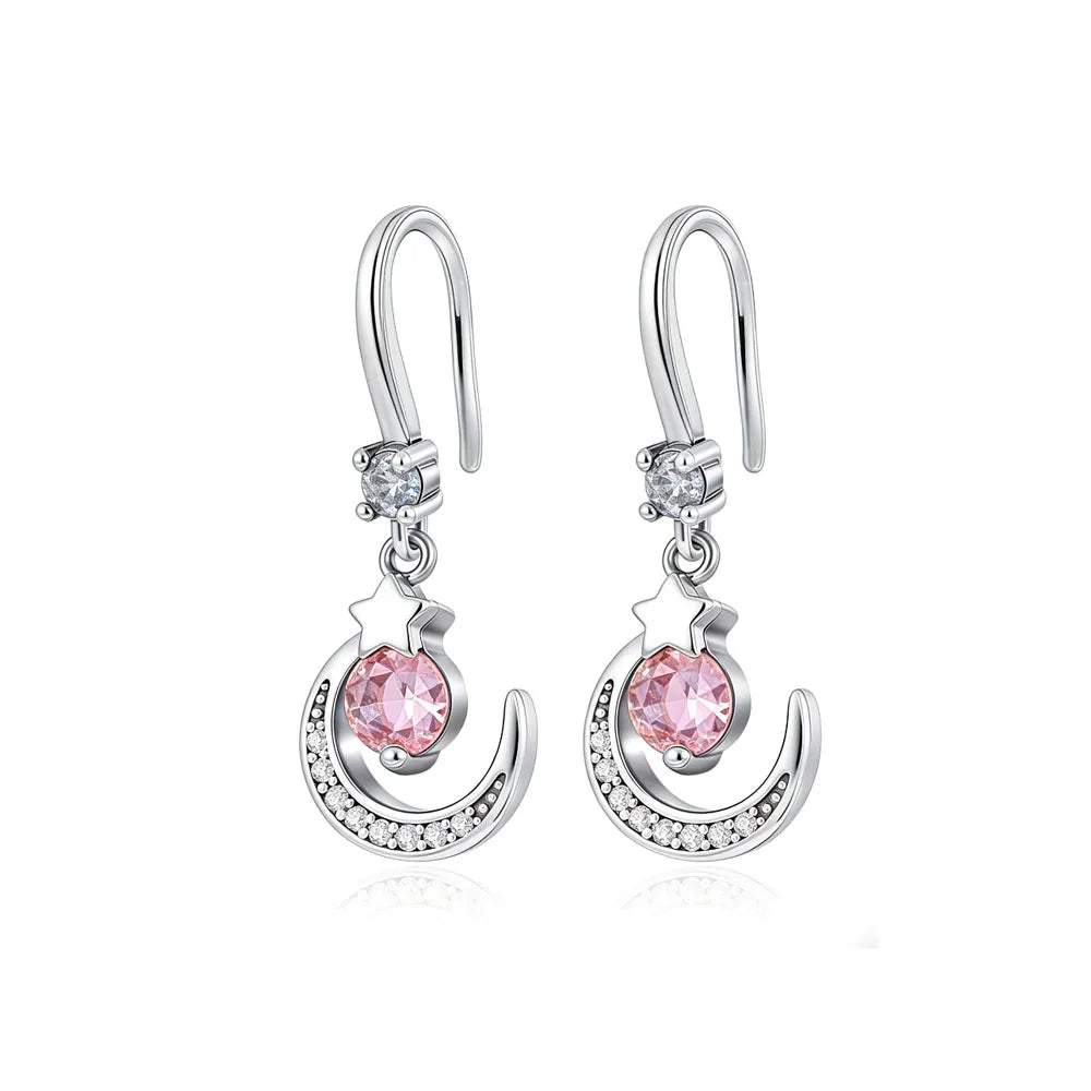 2026 New 925 Silver Elephant Cherry Blossom Butterfly Heart Earrings, a delicate choice for women's fashion jewelry