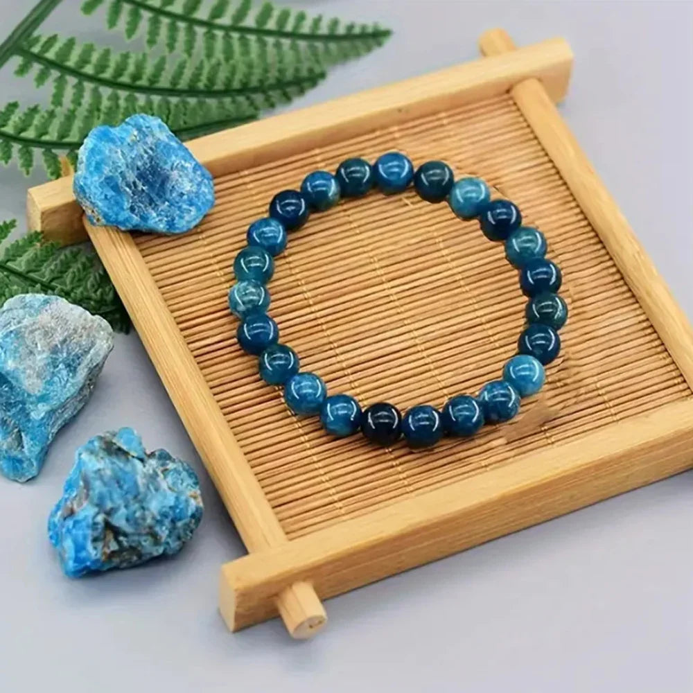 1pcs Apatite Style Bracelet Blue Tone Men And Women Bracelet Creative Trend Minimalist Style Bracelet Daily Accessories
