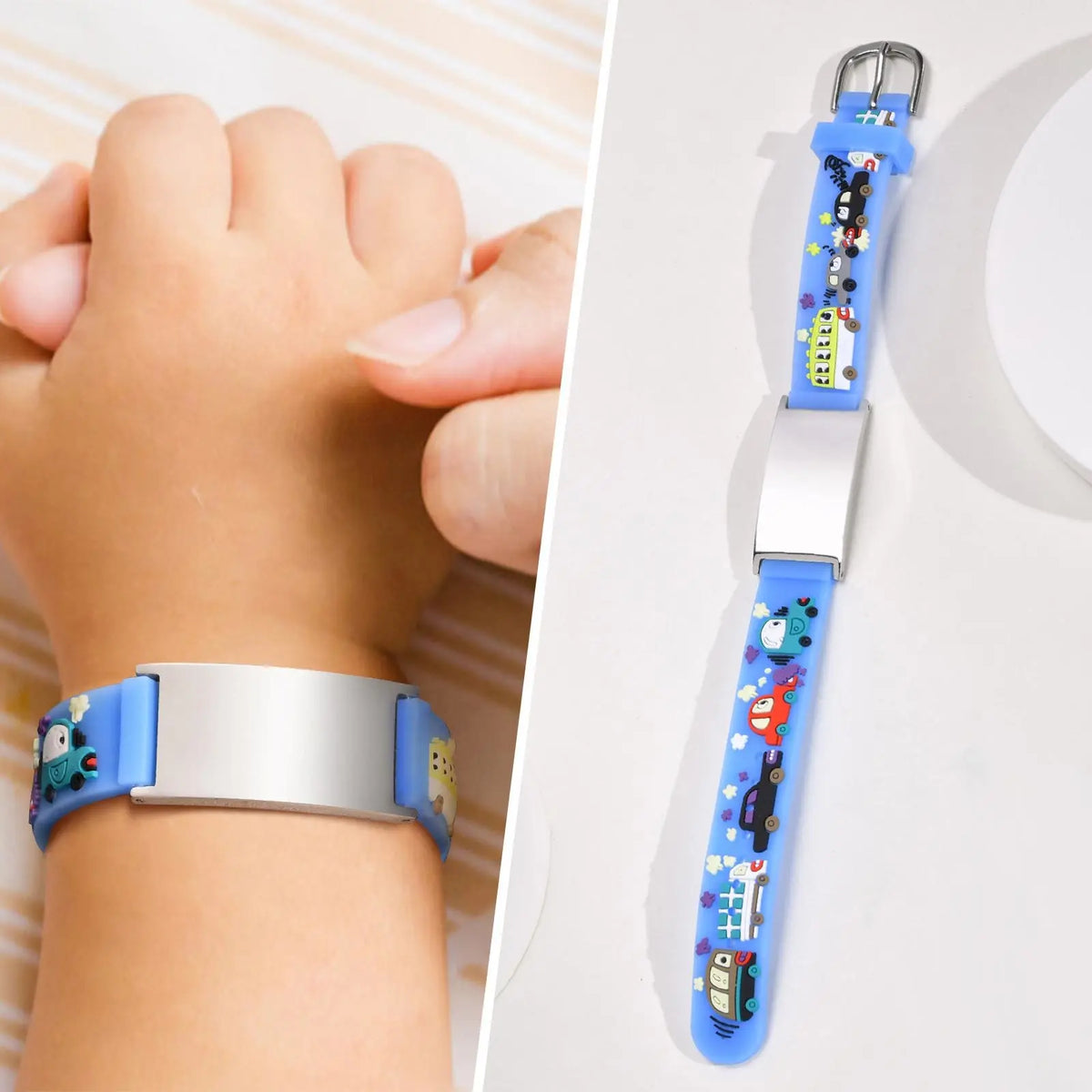 Customzied Personalized ID Bracelet for Little Girls Boys, Silicone Bracelet Adjustable, Engrave Quotes Inspirational Gift