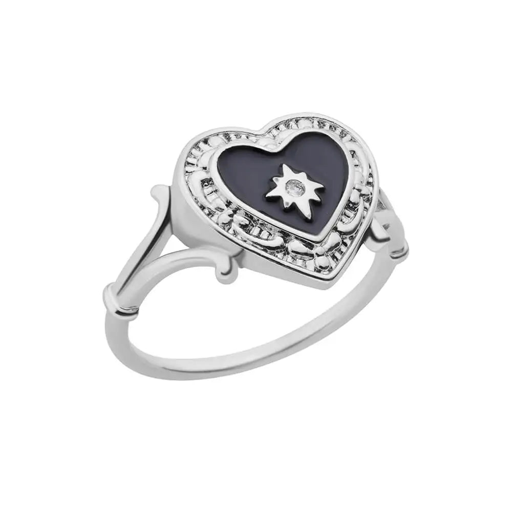 Heart Shape Zircon Rings For Women Stainless Steel Gold Color Aesthetic Couple Ring 2024 Trend Wedding Jewelry Gift For Friend