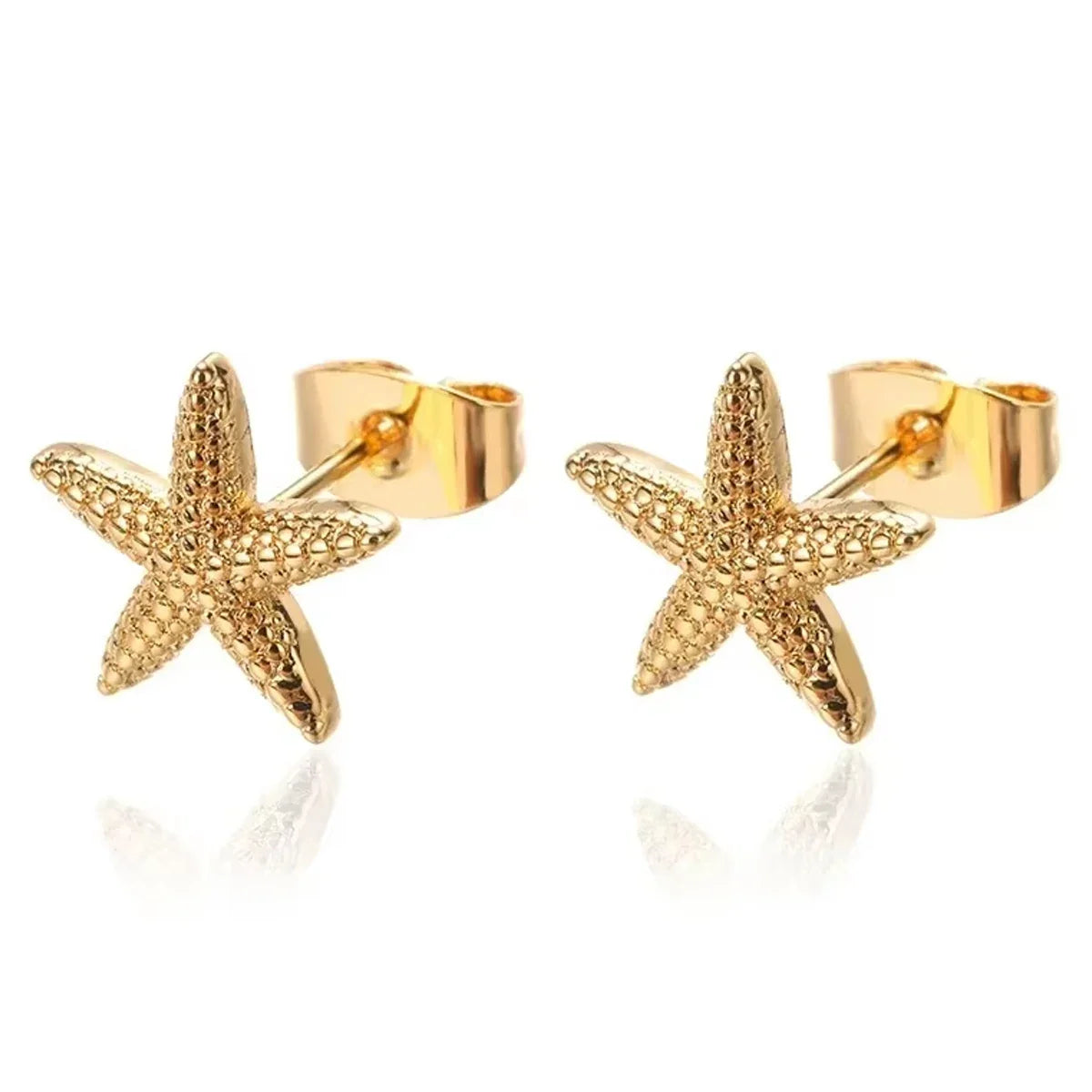 Vintage Summer Starfish Stud Earrings For Women Simple Star Shell Earrings Stud Ocean Party Jewelry Gift