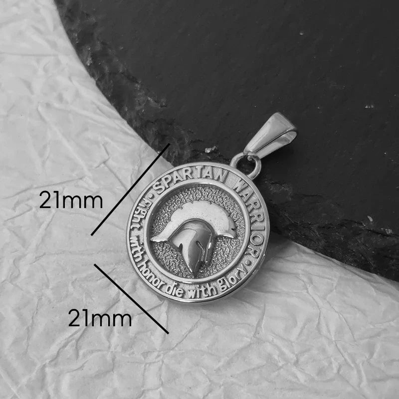 Stainless Steel Vintage Round Portrait Coin St. Michael Compass Pendants Charm For Women Necklace Making Diy Jewelry