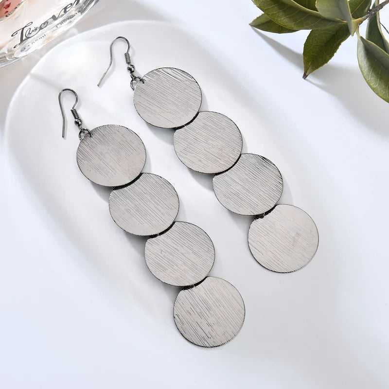 Floating Earrings Valentine's Day Love Pendant Earrings Elegant Long Women's Floating Hook Earrings Exaggerated Metal Pendant