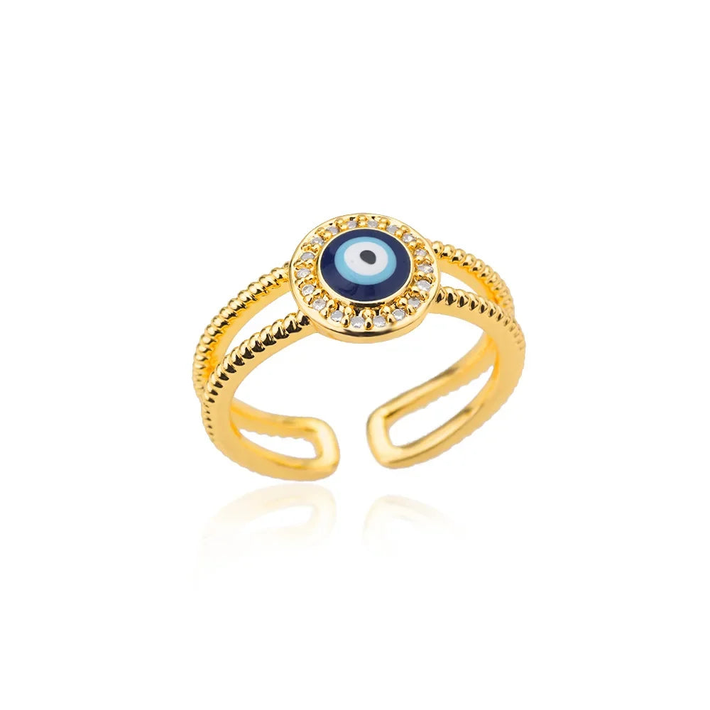 Evil Eye Rings For Women Stainless Steel Turkish Eye Ring Wedding Gothic Aesthetic Jewelry Sets anillos bague bijoux