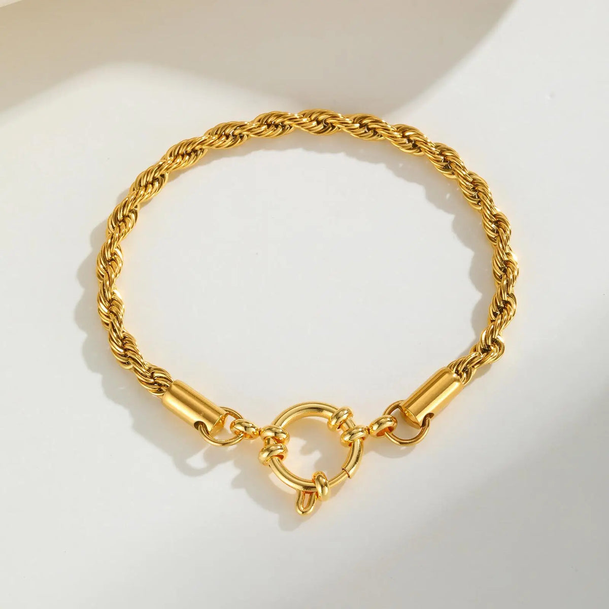 Paperclip Chain Choker Necklace, Women's Stainless Steel Spring Buckle Penddant Necklace, Waterproof 18k Gold Plated Jewelry