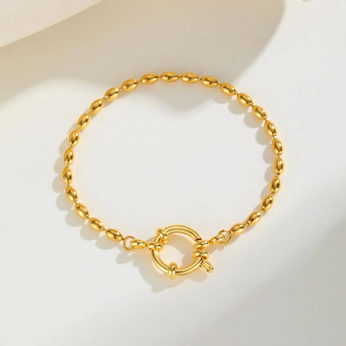 Paperclip Chain Choker Necklace, Women's Stainless Steel Spring Buckle Penddant Necklace, Waterproof 18k Gold Plated Jewelry