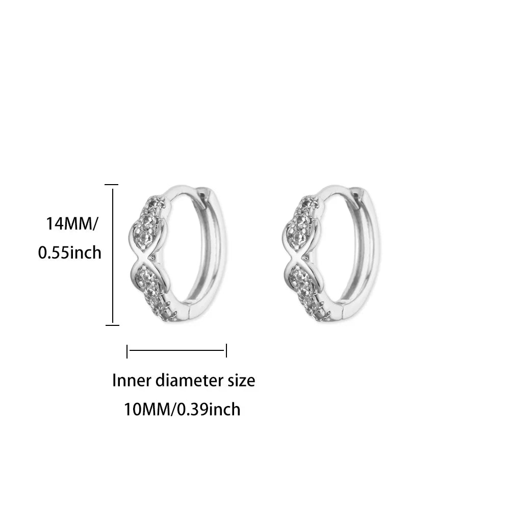 Luxury Zircon Hoop Earrings for Women Gold Color Stainless Steel Butterfly Heart Snake Earring Fashion Party Wedding Jewelry Gif