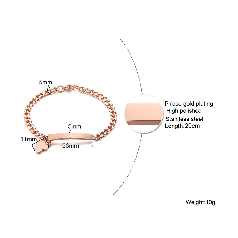 Vnox Minimalist Personalize Engrave Stainless Steel Thin Bar Bracelets for Women Lady Custom Friendship Bridesmaid Gifts Jewelry
