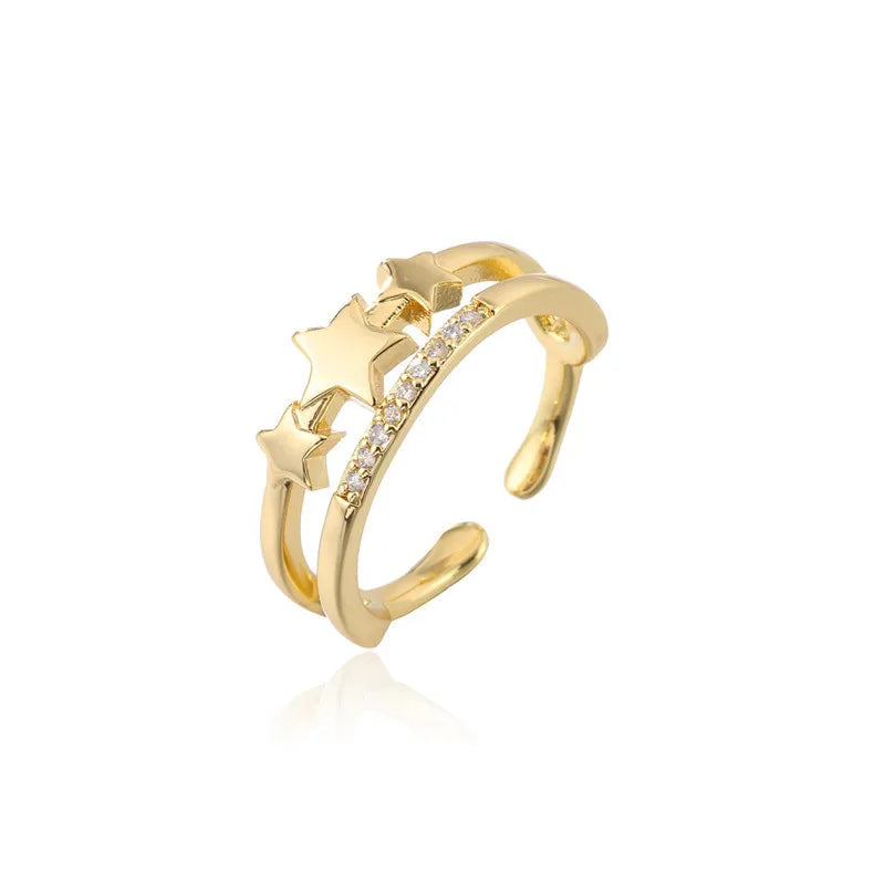 NEWBUY Unique Design Heart Lock Love Open Rings For Women Girl Gold Color High Quality Engagement Jewelry Femme Bijoux