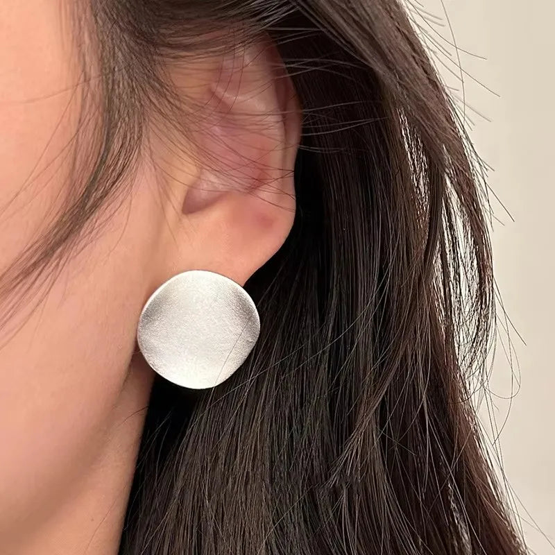 925 Sterling Silver Vintage Earrings For Women Round StringTrendy Earring Jewelry Prevent Allergy Party Accessories Gift