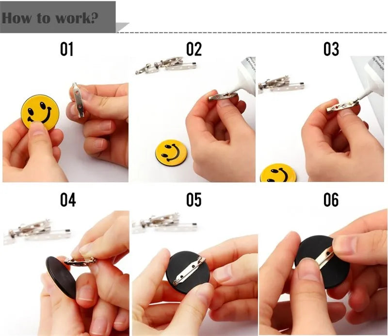 20-50pcs 20 25 32 38mm Brooch Clip Base Pin Blank Safe Lock Brooch Pin Base Badge Holder For DIY Jewelry Making Finding Supplies