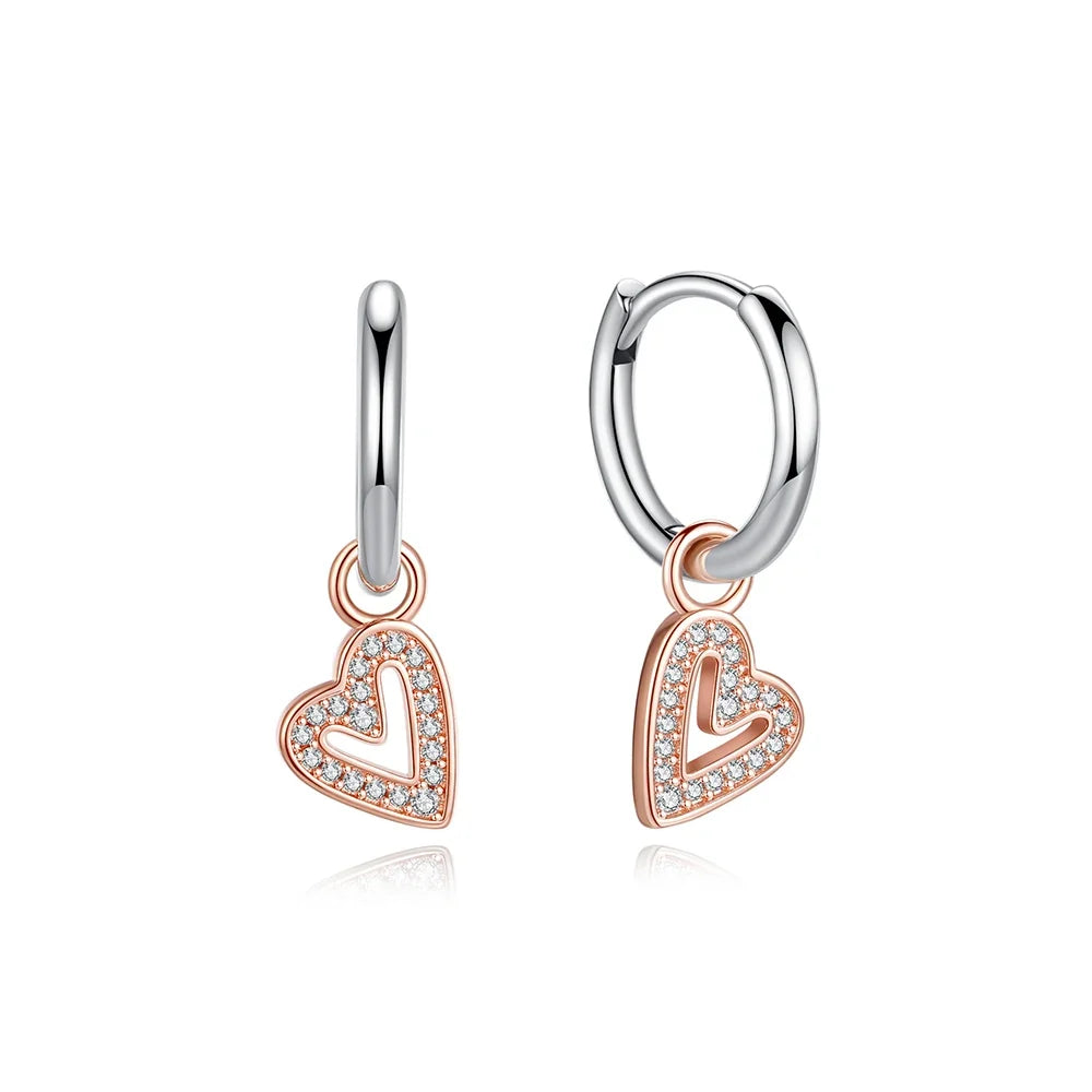 Original 925 Sterling Silver Earrings 2026 Stud Hoop Crystal Earings For Women Rose Gold Crown Heart Infinity Bee Earing Jewelry