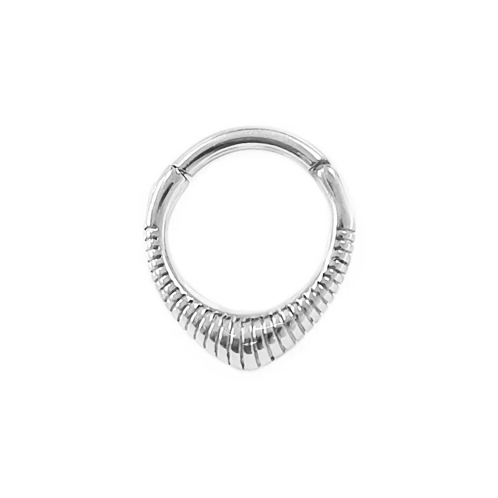 Flowers Nose Ring Septum 100% 316L Surgical Steel Zircon Clicker Daith Piercing Ear Cartilage Helix Hoop Flowers Water Drops